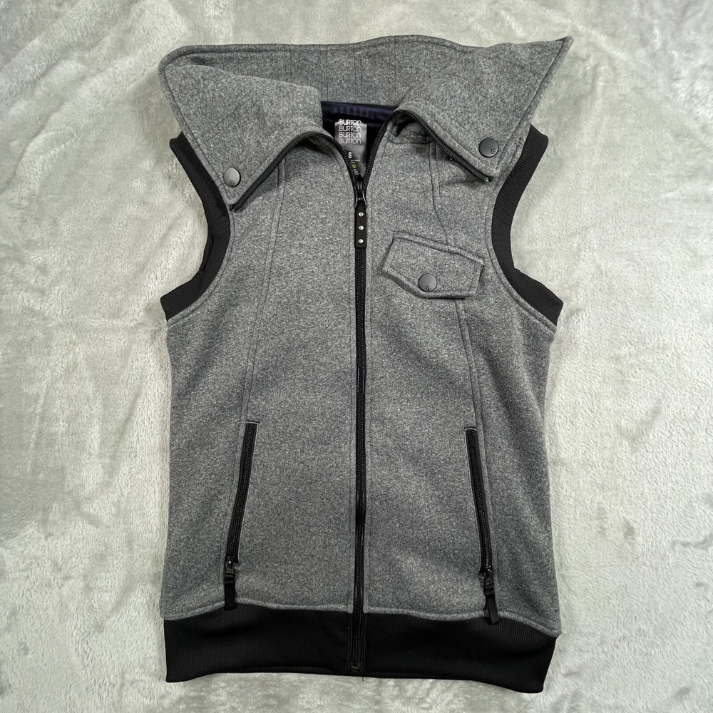Burton Vest Jacket Womens Small Dryride Snowboard Hood Ski Sleeveless Full Zip
